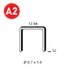 10000 AGRAFES A-12 INOX A2 (304) - ASLAFIX - 6A-129
