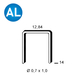 6000 AGRAFES A-14 ALUMINIUM - ASLAFIX - 6A-148