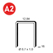 10000 AGRAFES A-16 INOX A2 (304) - ASLAFIX - 6A-169