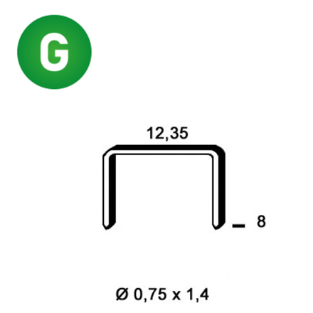 5000 AGRAFES AK-08 GALVA - ASLAFIX - 6AK081