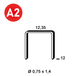 5000 AGRAFES AK-12 INOX A2 - ASLAFIX - 6AK129