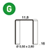 2500 AGRAFES BA-16 GALVA - ASLAFIX - 6BA161