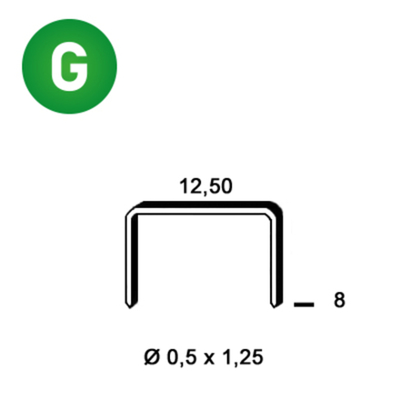 5000 AGRAFES D-08 GALVA - ASLAFIX - 6D-081