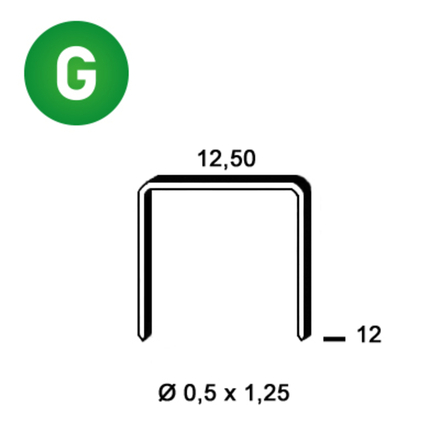 5000 AGRAFES D-12 GALVA - ASLAFIX - 6D-121