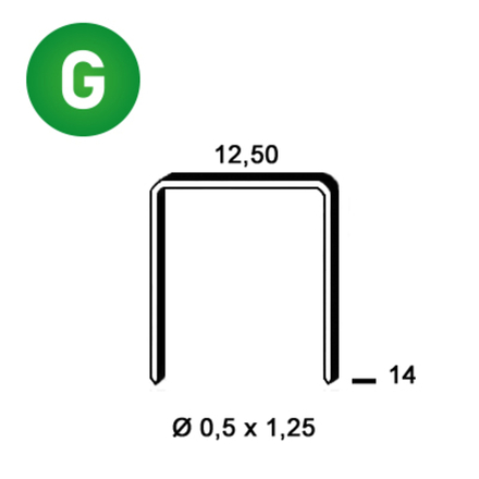 5000 AGRAFES D-14 GALVA - ASLAFIX - 6D-141