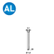 3780 Pointes fines BRADS DA-25 MM ALUMINIUM - ASLAFIX - 6DA258