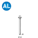 3780 Pointes fines BRADS DA-32 MM ALUMINIUM - ASLAFIX - 6DA328