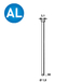 3780 Pointes fines BRADS DA-50 MM ALUMINIUM - ASLAFIX - 6DA508