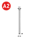 2500 Pointes fines BRADS DA-50 MM INOX - ASLAFIX - 6DA509