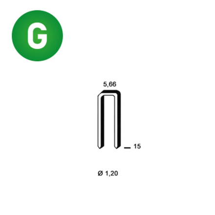 5000 AGRAFES E-15 GALVA RÉSINÉES - ASLAFIX - 6E-151
