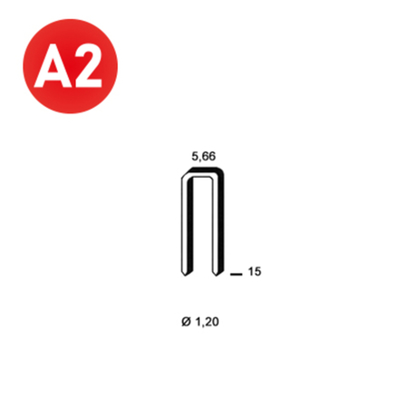 8000 AGRAFES E-15 INOX A2 - ASLAFIX - 6E-159