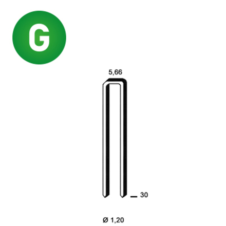 5000 AGRAFES E-30 GALVA RÉSINÉES - ASLAFIX - 6E-301