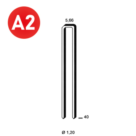 4000 AGRAFES E-40 INOX A2 - ASLAFIX - 6E-409