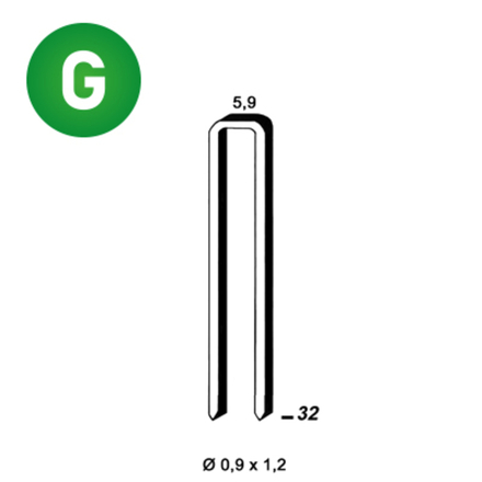 2600 AGRAFES ES-32 GALVA - ASLAFIX - 6ES321