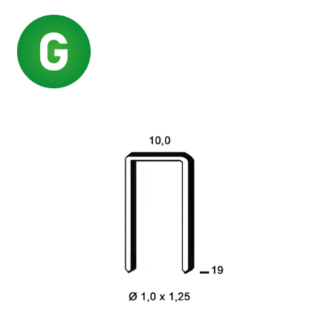 5200 AGRAFES G-19 GALVA - ASLAFIX - 6G-191