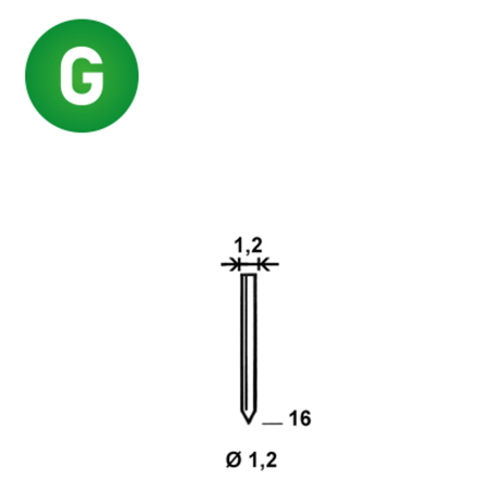 10000 POINTES SANS TÊTE GA-16 MM - ASLAFIX - 6GA161