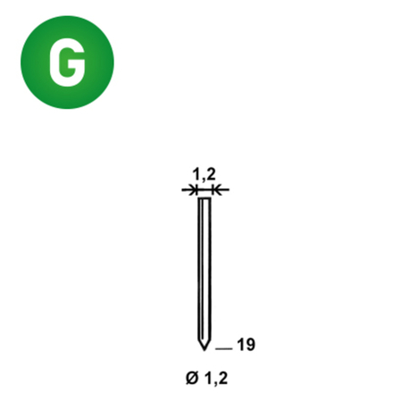 10000 POINTES SANS TÊTE GA-19 MM - ASLAFIX - 6GA191