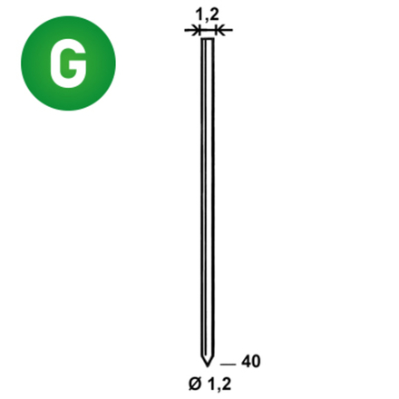 7000 POINTES SANS TÊTE GA-40 MM - ASLAFIX - 6GA401