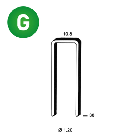 5000 AGRAFES GB-30 GALVA RÉSINÉES - ASLAFIX - 6GB301