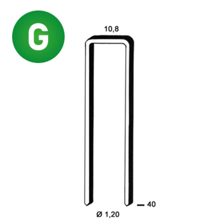 5000 AGRAFES GB-40 GALVA RÉSINÉES - ASLAFIX - 6GB401