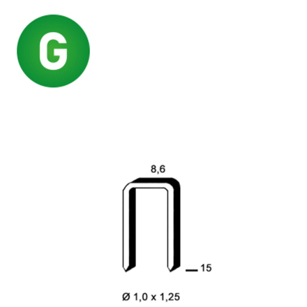 10000 AGRAFES H-15 GALVA - ASLAFIX - 6H-151