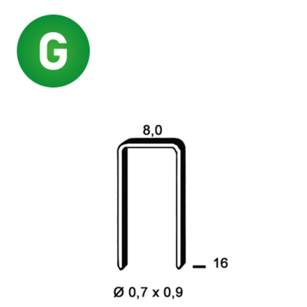 1400 AGRAFES HB-16 GALVA - ASLAFIX - 6HB161