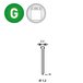 Pointes fines MINIBRADS J-19 GALVA BLISTER 1200 - ASLAFIX - 6J-191BL