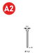 2000 Pointes fines MINIBRADS J-20 INOX - ASLAFIX - 6J-199