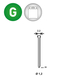 Pointes fines MINIBRADS J-25 GALVA BLISTER 1200 - ASLAFIX - 6J-251BL