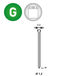 Pointes fines MINIBRADS J-30 GALVA BLISTER 1000 - ASLAFIX - 6J-301BL