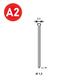 2000 Pointes fines MINIBRADS J-35 INOX - ASLAFIX - 6J-359