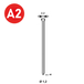 2000 Pointes fines MINIBRADS J-40 INOX - ASLAFIX - 6J-409