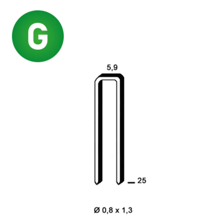 4000 AGRAFES K-25 GALVA - ASLAFIX - 6K-251