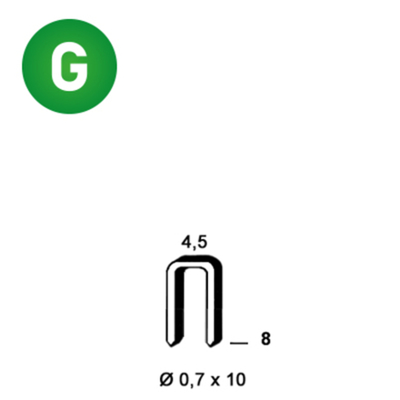20000 AGRAFES O-08 GALVA - ASLAFIX - 6O-081