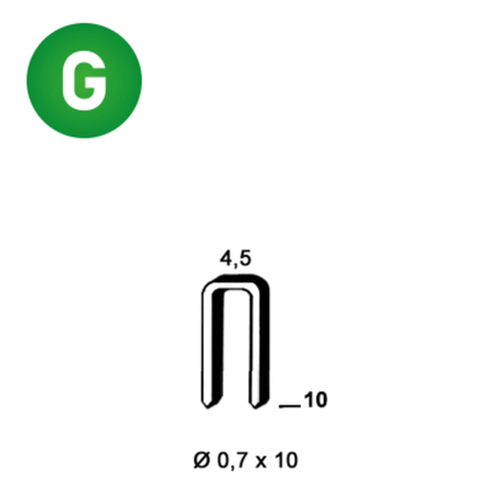 20000 AGRAFES O-10 GALVA - ASLAFIX - 6O-101