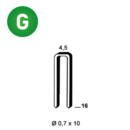 10000 AGRAFES O-16 GALVA - ASLAFIX - 6O-161