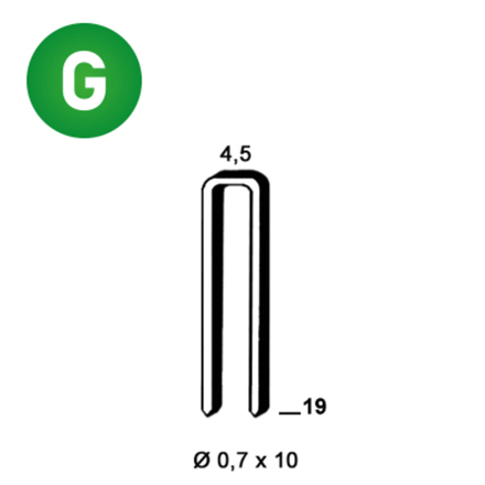10000 AGRAFES O-19 GALVA - ASLAFIX - 6O-191