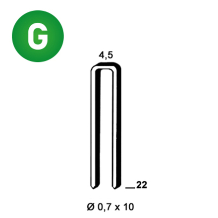 10000 AGRAFES O-22 GALVA - ASLAFIX - 6O-221
