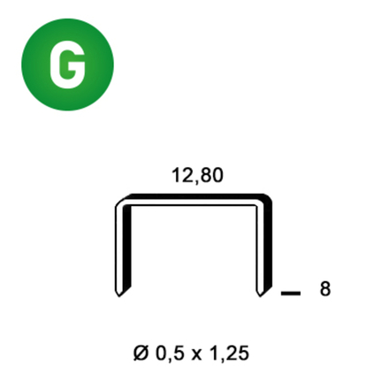 10000 AGRAFES P-08 GALVA - ASLAFIX - 6P-081