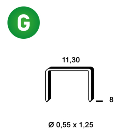 4300 AGRAFES PB-08 GALVA - ASLAFIX - 6PB081