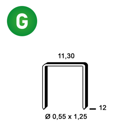 2880 AGRAFES PB-12 GALVA - ASLAFIX - 6PB121