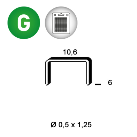 AGRAFES PF-06 BLISTER 1440 - ASLAFIX - 6PF061BL