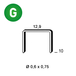 9000 AGRAFES PM-10 GALVA - ASLAFIX - 6PM101