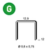 10000 AGRAFES PM-12 GALVA - ASLAFIX - 6PM121