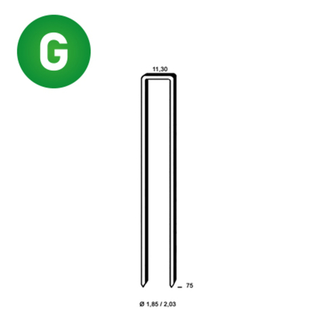 5000 AGRAFES Q-75 GALVA RÉSINÉES - ASLAFIX - 6Q-751