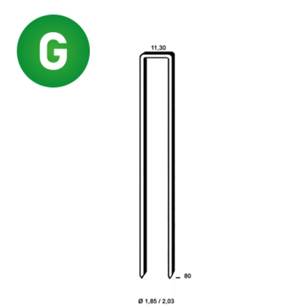 5000 AGRAFES 2,0 Q-80 GALVA RÉSINÉES - ASLAFIX - 6Q-801