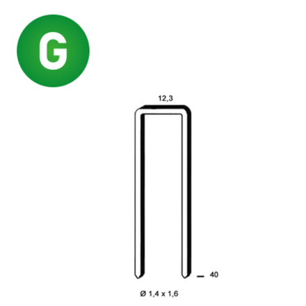 10000 AGRAFES S-40 GALVA - ASLAFIX - 6S-401