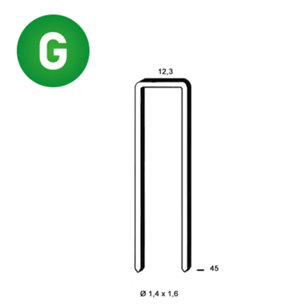 10000 AGRAFES S-45 GALVA - ASLAFIX - 6S-451