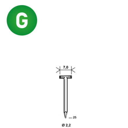 2000 POINTES T-25 BÉTON - ASLAFIX - 6T-252