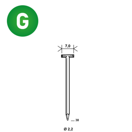 10000 POINTES T-38 GALVA - ASLAFIX - 6T-382